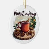 Varmest önskingar Swedish Holiday Greeting Keramik Ornament (Rechts)