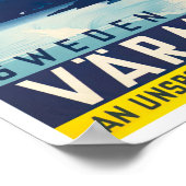 Varmland Schweden Jahrgang Reise Poster (Ecke)