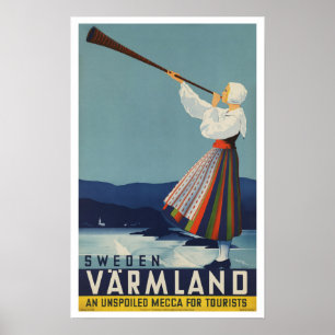 Varmland Schweden - Vintage Reise Poster