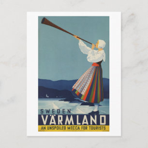 Varmland Schweden - Vintage Travel Postkarte