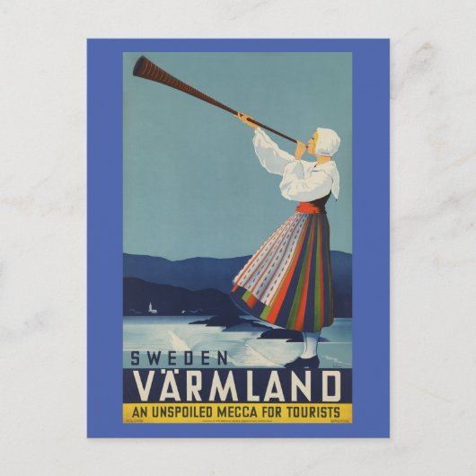Varmland Schweden - Vintage Travel Postkarte (Vorderseite)