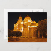 Varna Kathedrale am Abend Postkarte (Vorne/Hinten)