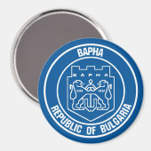 Varna Round Emblem Magnet (Vorderseite/Rückseite)