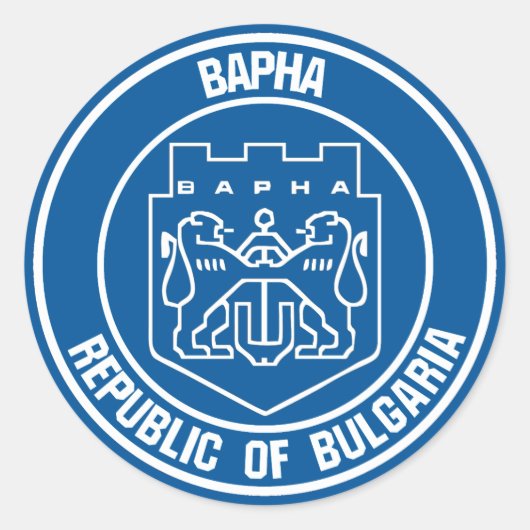 Varna Round Emblem Runder Aufkleber (Vorderseite)