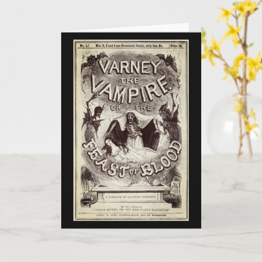 Varney the Vampire (Titelblatt für Veröffentlichun Karte (Gelbe Blume)