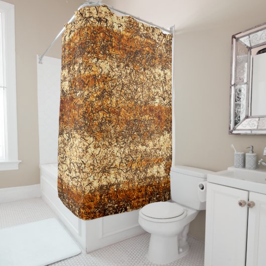 Varnish Textur auf Rohholz Duschvorhang (Beispiel)