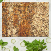 Varnish Textur auf Rohholz Geschirrtuch (Gefaltet)