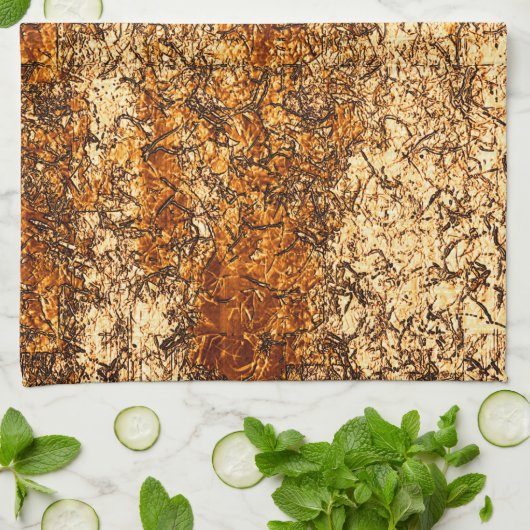 Varnish Textur auf Rohholz Geschirrtuch (Gefaltet)