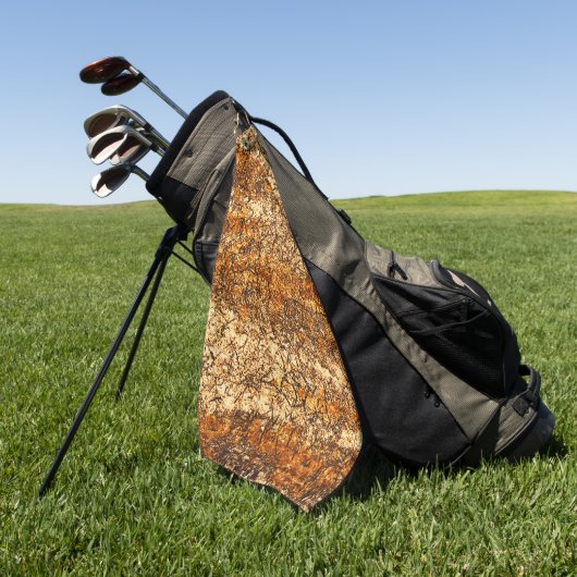 Varnish Textur auf Rohholz Golfhandtuch (Gras)