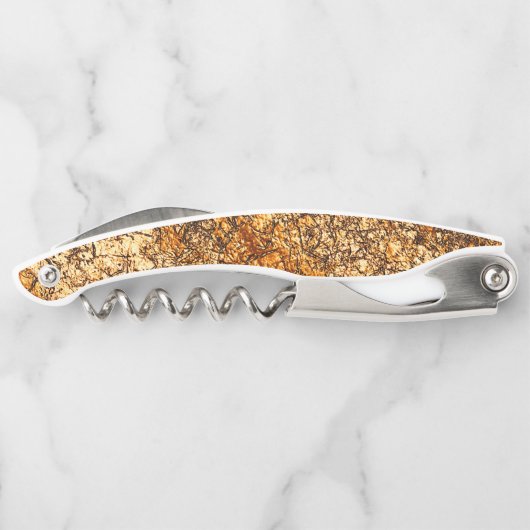 Varnish Textur auf Rohholz Kellnermesser (Rückseite)