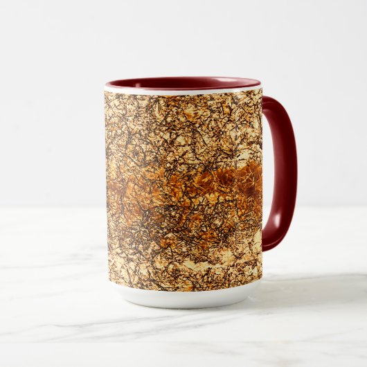 Varnish Textur auf Rohholz Tasse (VorderseiteRechts)