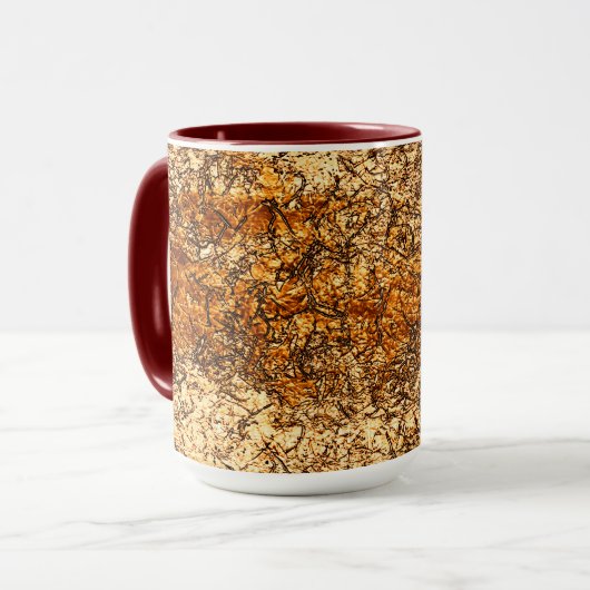 Varnish Textur auf Rohholz Tasse (Vorderseite Links)