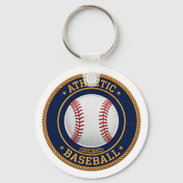Varsity Baseball Red Stitch Keychain Schlüsselanhänger