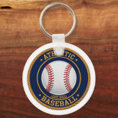 Varsity Baseball Red Stitch Keychain Schlüsselanhänger (Vorderseite)