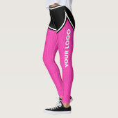 Varsity Basketball Hot Pink Black Shortcut your lo Leggings (Links)