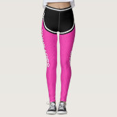 Varsity Basketball Hot Pink Black Shortcut your lo Leggings (Vorderseite)