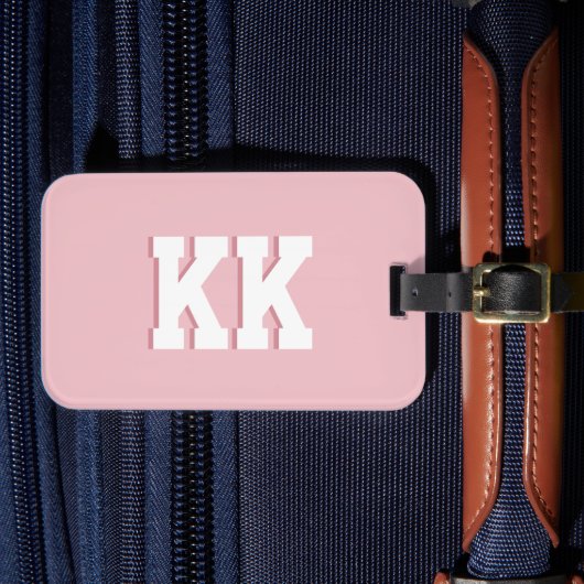 Varsity-Collegiate-Block-Monogrammanfangsbuchstabe Gepäckanhänger (Vorderseite Insitu 4)