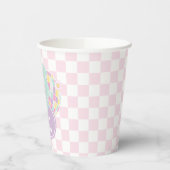 Varsity-Eleganz-Pastell-Patch 8. Geburtstag Pappbecher (Links)