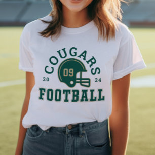 Varsity Green Benutzerdefiniertes Fußball-Team-Mut Tri-Blend Shirt