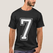 Varsity Jersey Nummer 7 T-Shirt (Vorderseite)