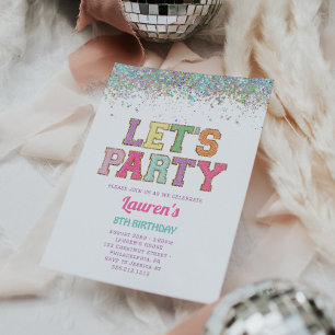 Varsity Patch Letters Birthday Party Einladung