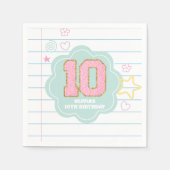 Varsity-preppy-pastell-flicken-notizbuch 10. Gebur Serviette (Vorderseite)