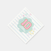 Varsity-preppy-pastell-flicken-notizbuch 10. Gebur Serviette (Ecke)