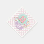 Varsity preppy Pastell-Patch 11. Geburtstag Serviette (Ecke)
