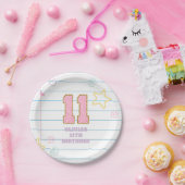 Varsity-preppy-Pastell-Patch-Notizbuch 11. Geburts Pappteller (Party)