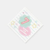 Varsity-preppy-Pastell-Patch-Notizbuch 7. Geburtst Serviette (Ecke)
