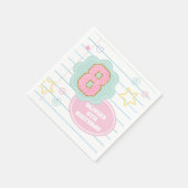 Varsity-preppy-Pastell-Patch-Notizbuch 8. Geburtst Serviette (Ecke)