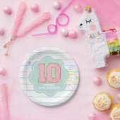 Varsity preppy pastellpflaster notebook 10. Geburt Pappteller (Party)