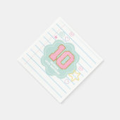 Varsity preppy pastellpflaster notebook 10. Geburt Serviette (Ecke)