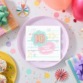 Varsity preppy pastellpflaster notebook 10. Geburt Serviette