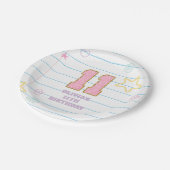 Varsity preppy pastellpflaster notebook 11. Geburt Pappteller (Schrägansicht)