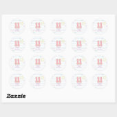 Varsity preppy pastellpflaster notebook 11. Geburt Runder Aufkleber (Blatt)