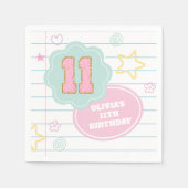 Varsity preppy pastellpflaster notebook 11. Geburt Serviette (Vorderseite)
