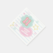 Varsity preppy pastellpflaster notebook 11. Geburt Serviette (Ecke)