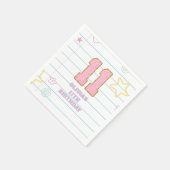 Varsity preppy pastellpflaster notebook 11. Geburt Serviette (Ecke)