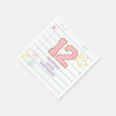 Varsity preppy pastellpflaster notebook 12. Geburt Serviette (Ecke)