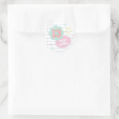 Varsity preppy pastellpflaster notebook 13. Geburt Runder Aufkleber (Tasche)
