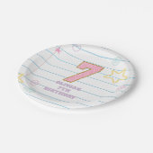 Varsity preppy pastellpflaster notebook 7. Geburts Pappteller (Schrägansicht)