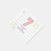 Varsity preppy pastellpflaster notebook 7. Geburts Serviette (Ecke)