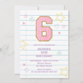 Varsity preppy pastellpflaster notebook einladung (Vorderseite)