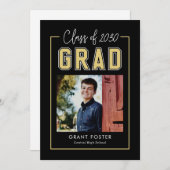 Varsity Pride Editable Color Abschluss Einladung (Vorne/Hinten)