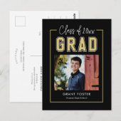 Varsity Pride Editable Color Abschluss Postcard Postkarte (Vorne/Hinten)
