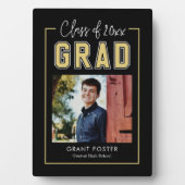 Varsity Pride EDITABLE FARBE Abschluss Plaque Fotoplatte (Vorderseite)