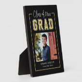 Varsity Pride EDITABLE FARBE Abschluss Plaque Fotoplatte (Seite)