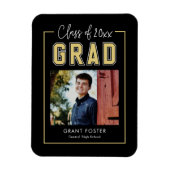 Varsity Pride EDITABLE FARBEN Abschluss Magnet (Vertikal)