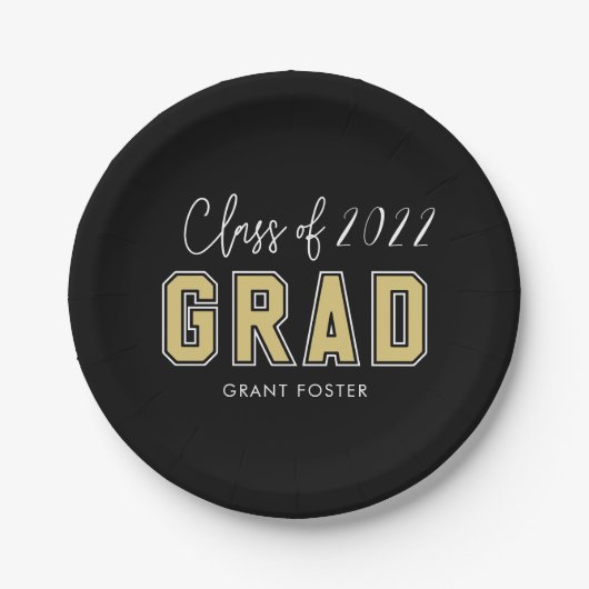 Varsity Pride EDITABLE FARBEN Grad Party Teller (Vorderseite)